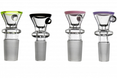 Glass Maria Bowl Slide w. Color Top