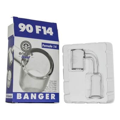 22mm Beveled Female 14mm  90 Degree Quartz Banger