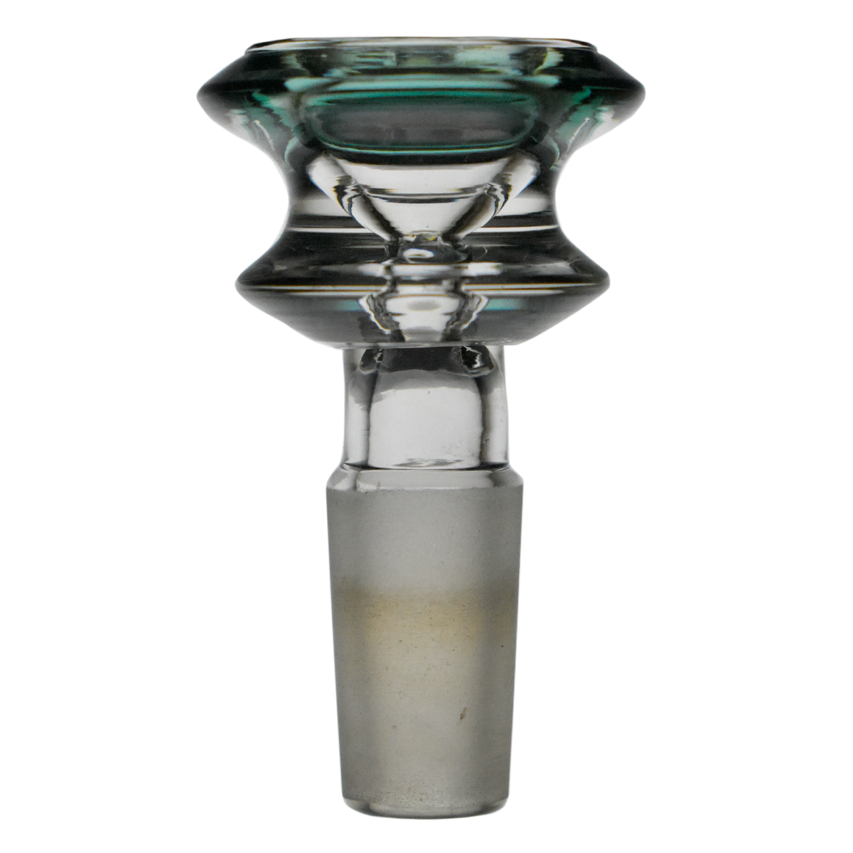 Diamond Edge Color Rim Funnel Glass Slide Bowl 18mm & 14mm