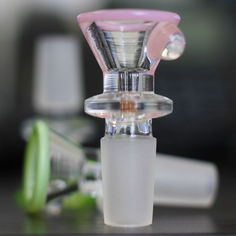 Glass Maria Bowl Slide w. Color Top