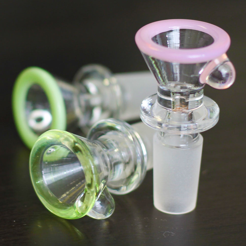Glass Maria Bowl Slide w. Color Top
