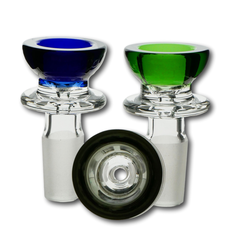 Thick Glass Color Tea Cup with Maria Ring Glass Slide Bowl 14mm Group Shot