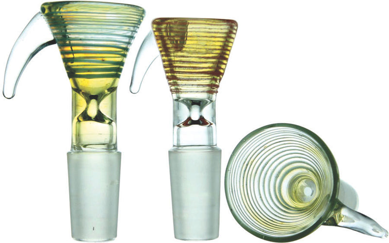 Color Wrap Silver Fumed Funnel Gog Slide Bowl