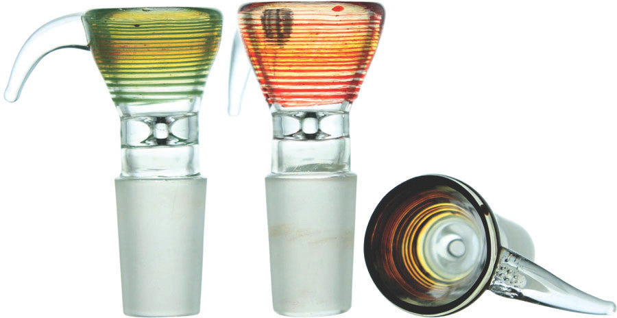 Color Wrap Silver Fumed Funnel Gog Slide Bowl