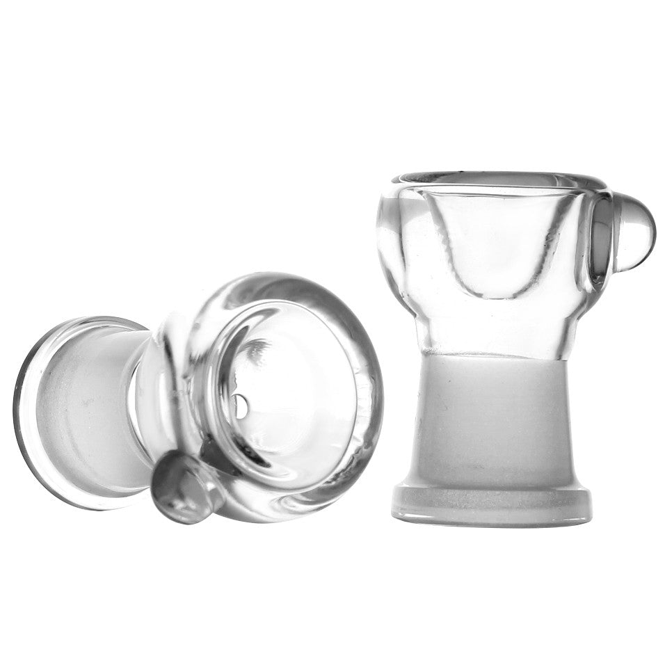 Reverse Flower Slide Clear Glass Bubble Bowl 14mm 18mm Joint