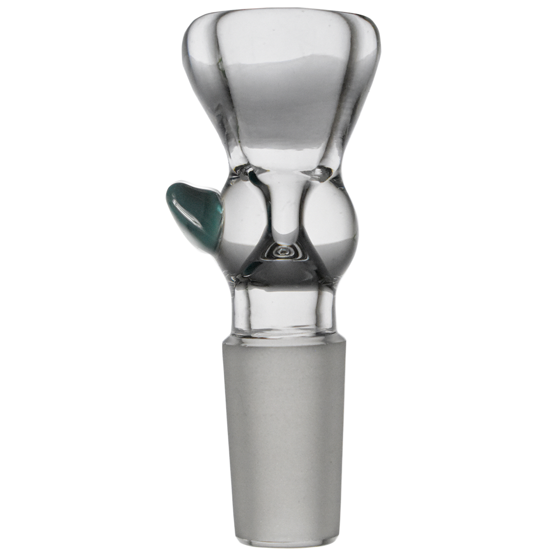 Clear Glass Funnel Slide Bowl with Color Dot Gog