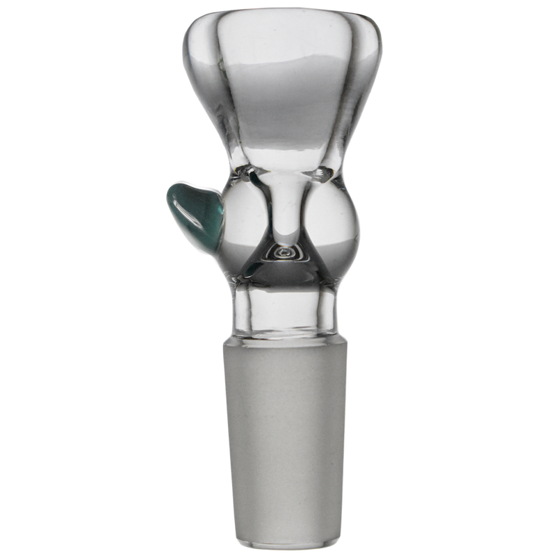 Clear Glass Funnel Slide Bowl with Color Dot Gog
