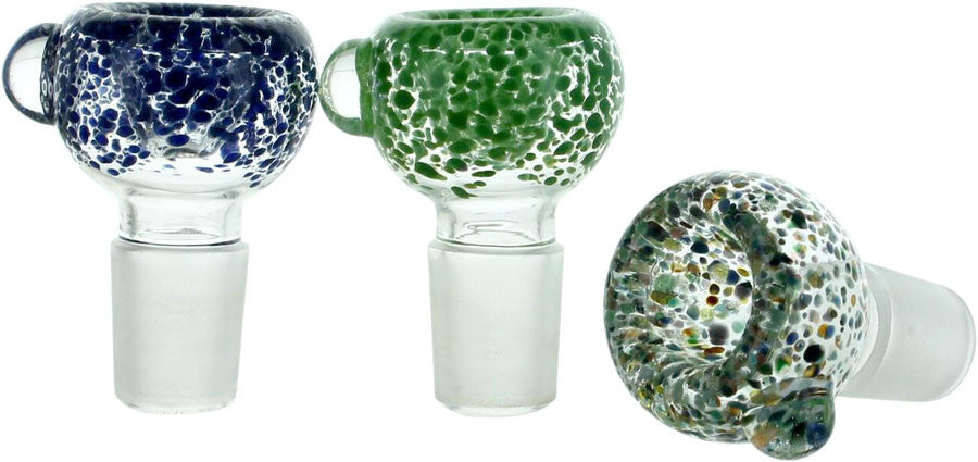 Glass Color Frit Popper Bubble Gog Slide Bowl