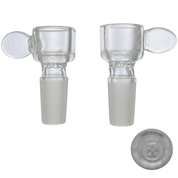 Honeycomb Screen Clear Glass Slide Bowl 18mm 14mm (A2298)