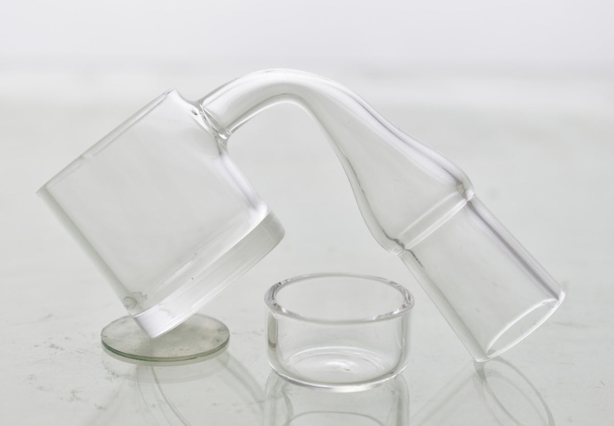 30mm XXL Quartz Gavel Banger with Quartz Insert Dish Domeless Nail