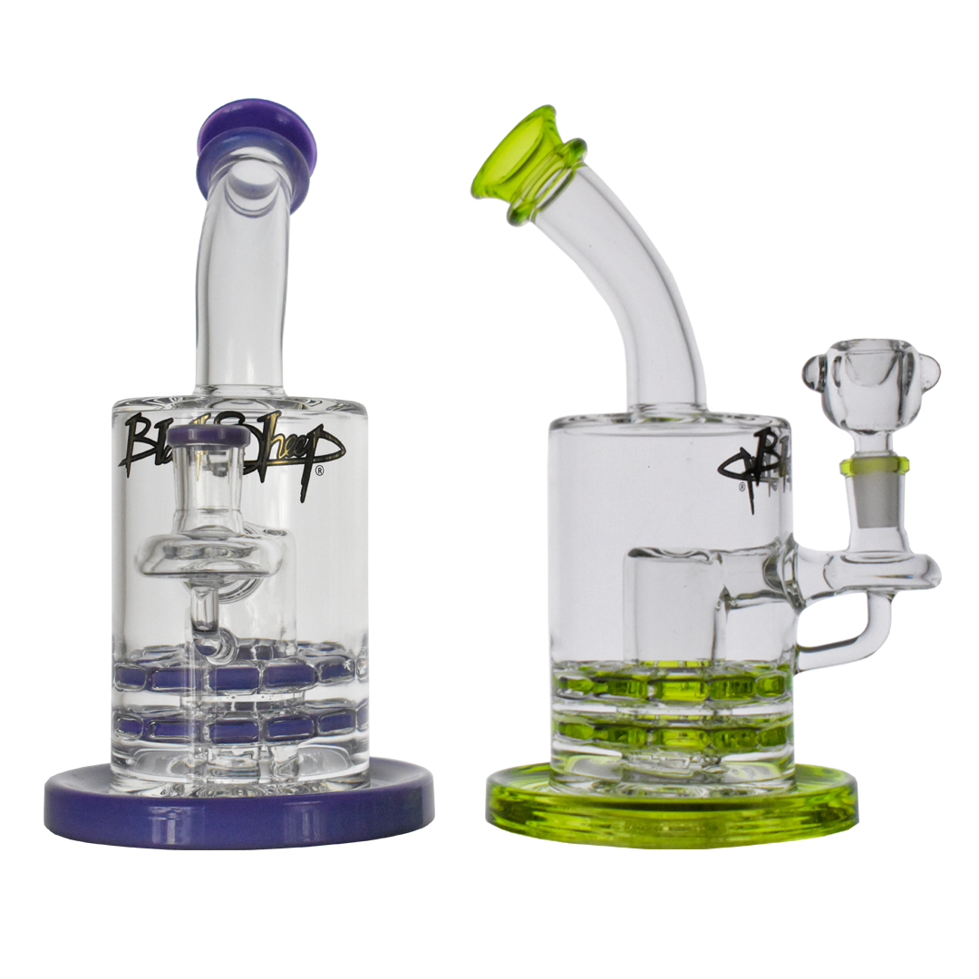 Black Sheep Gallery Glass Bong Hand Cannon 75mm Color Ratchet