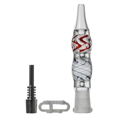 Glass Nectar Dab Straw w. Titanium Tip