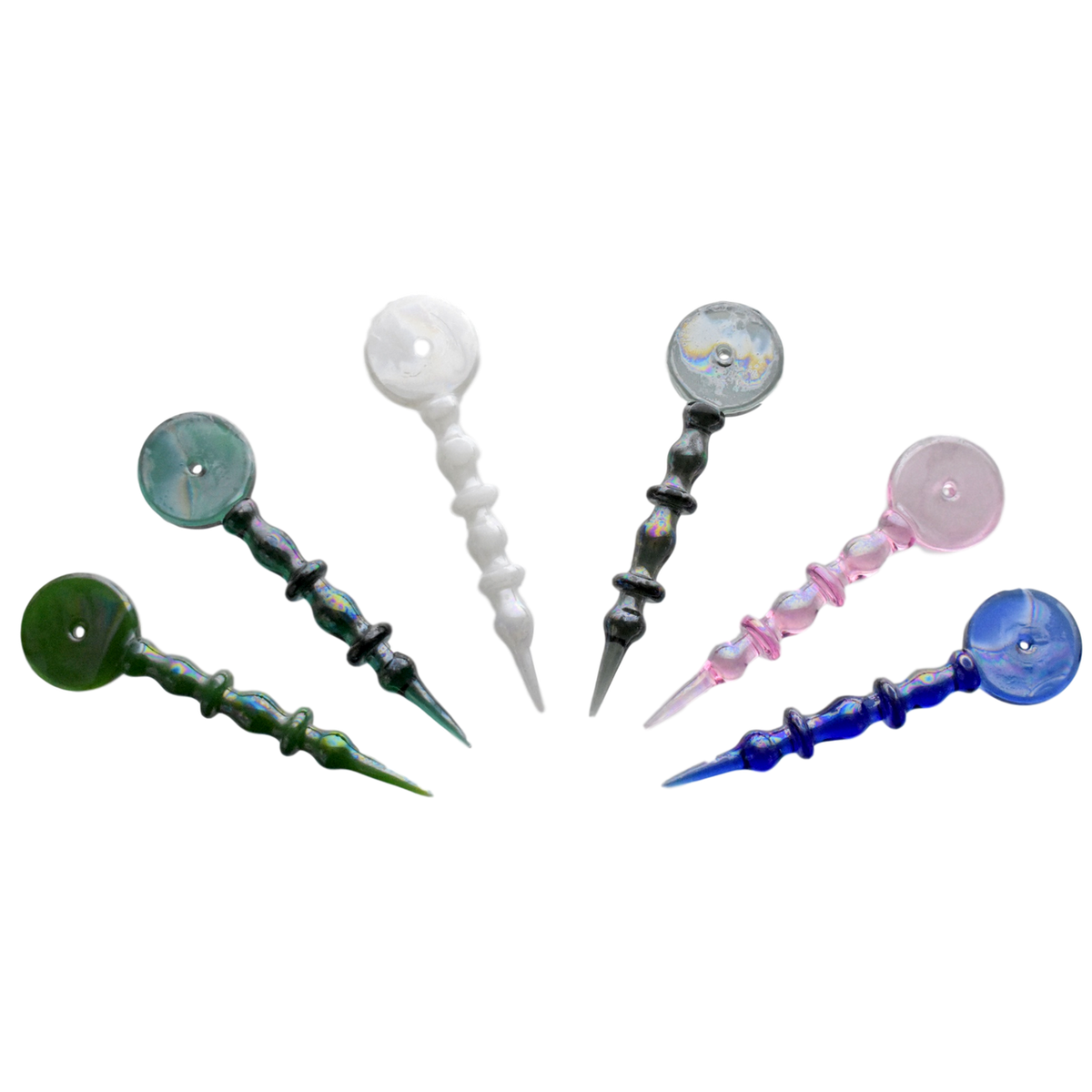 Shimmering Color Lollipop Paddle Carb Cap Dabber Dab Tool