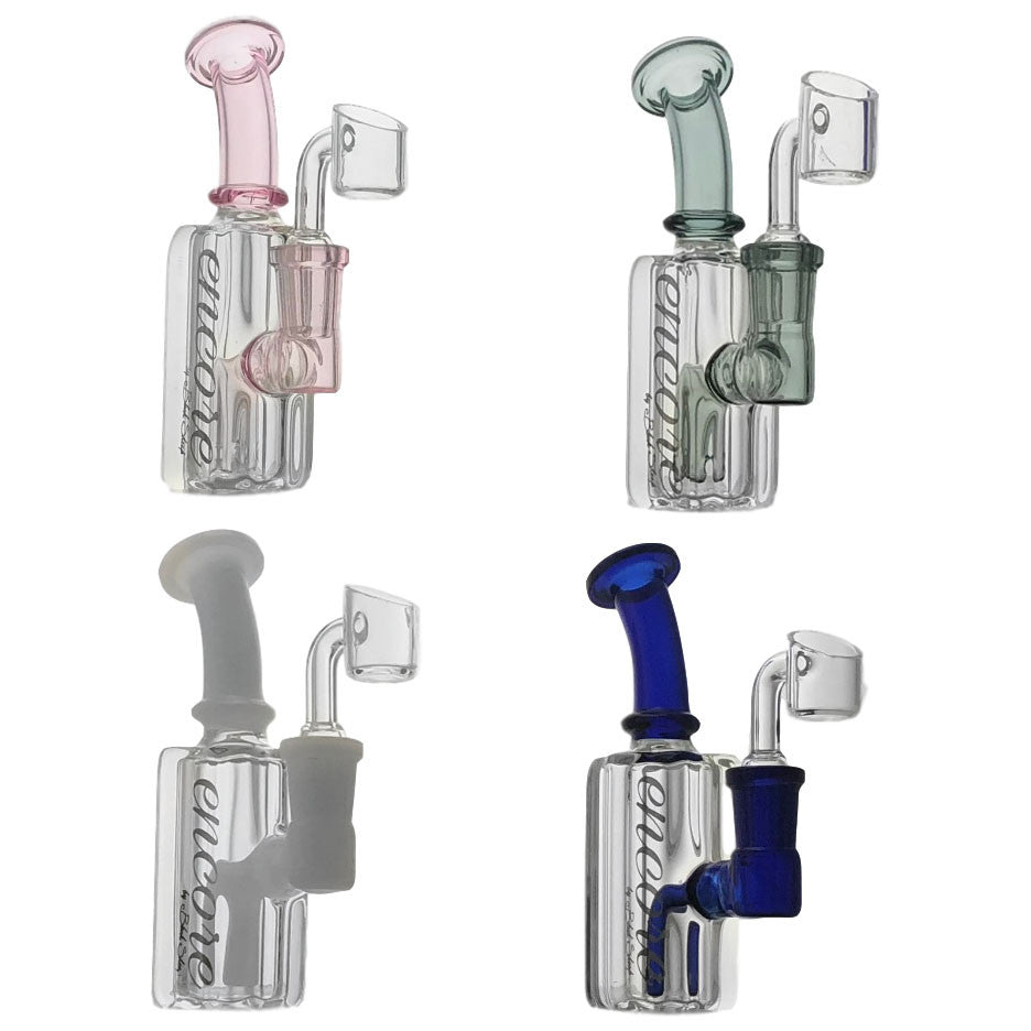 4" Mini Encore Collection Babyface Color Banger Hanger Oil RIg Glass Waterpipe
