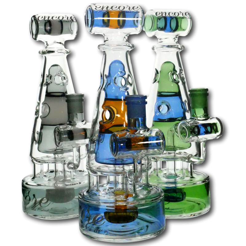 10" Encore Pyramid Tower Fab Egg Color Dab Rig