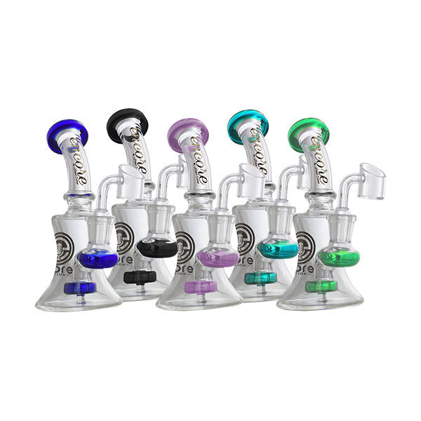 6" Mini Encore Collection Color Glass Banger Hanger Oil Rig Water Pipe