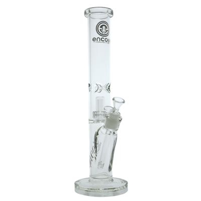 Encore Collection 14" Glass Bong Straight & Beaker Single Matrix Perc