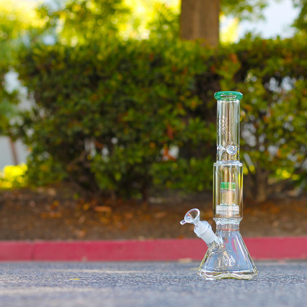 12" Encore Collection Glass Full Size Matrix Salt Shaker Bong Right