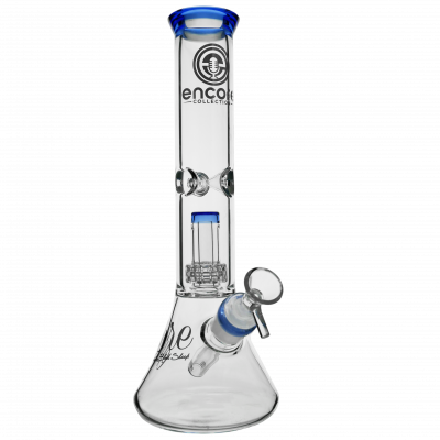 12" 44x4mm Showerhead Beaker with Color Accents and Encore Logo