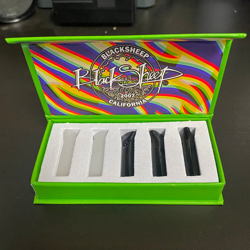  5 Pack Glass Rolling Tips Black Sheep