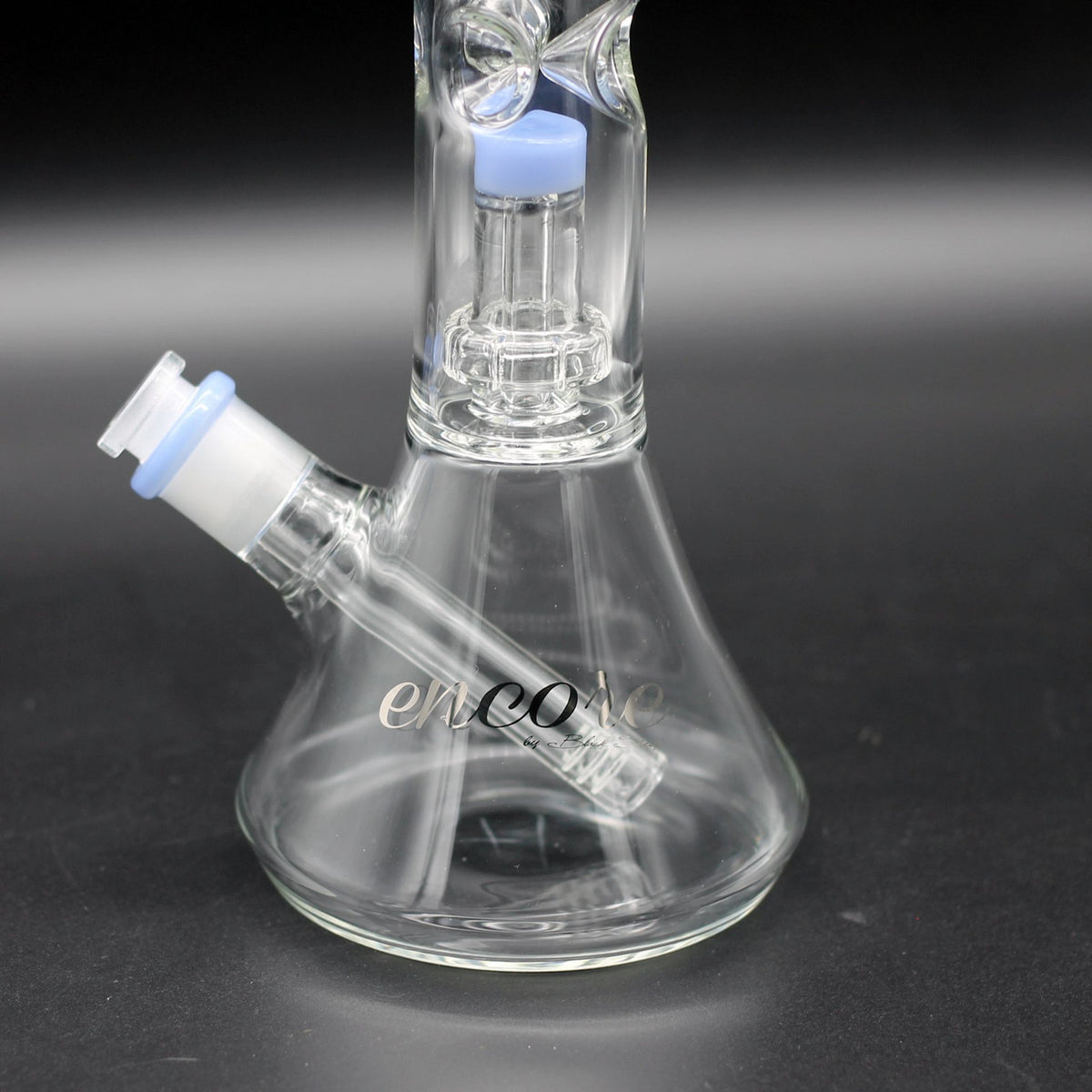 12" 44x4mm Showerhead Beaker with Color Accents and Encore Logo
