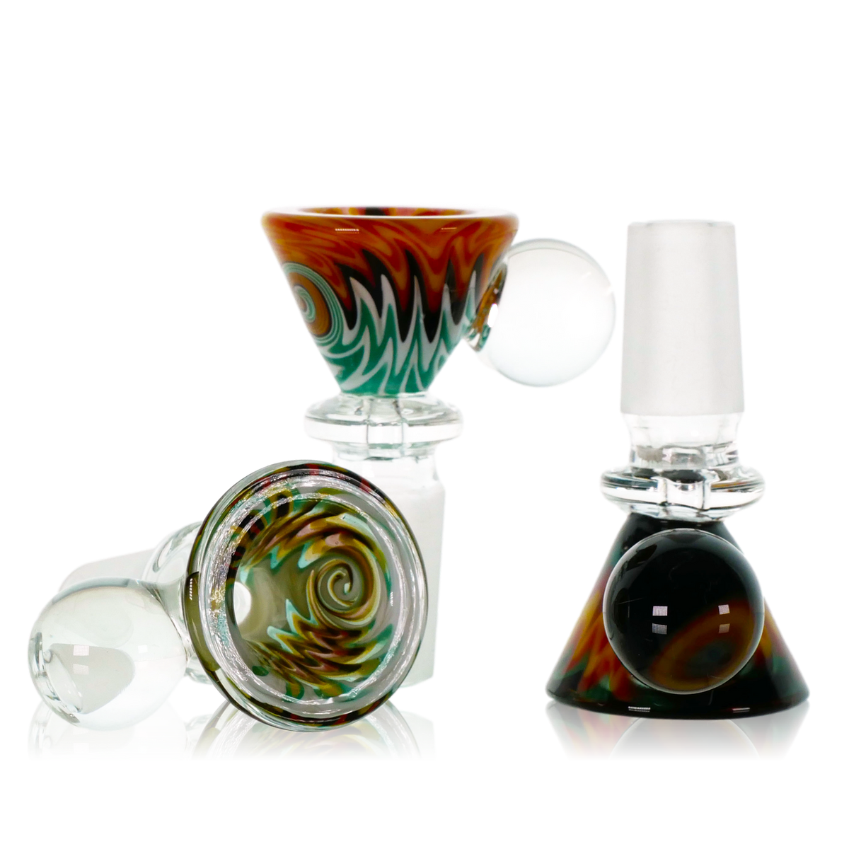 Color Reversal Funnel Glass Slide Bowl 18mm & 14mm