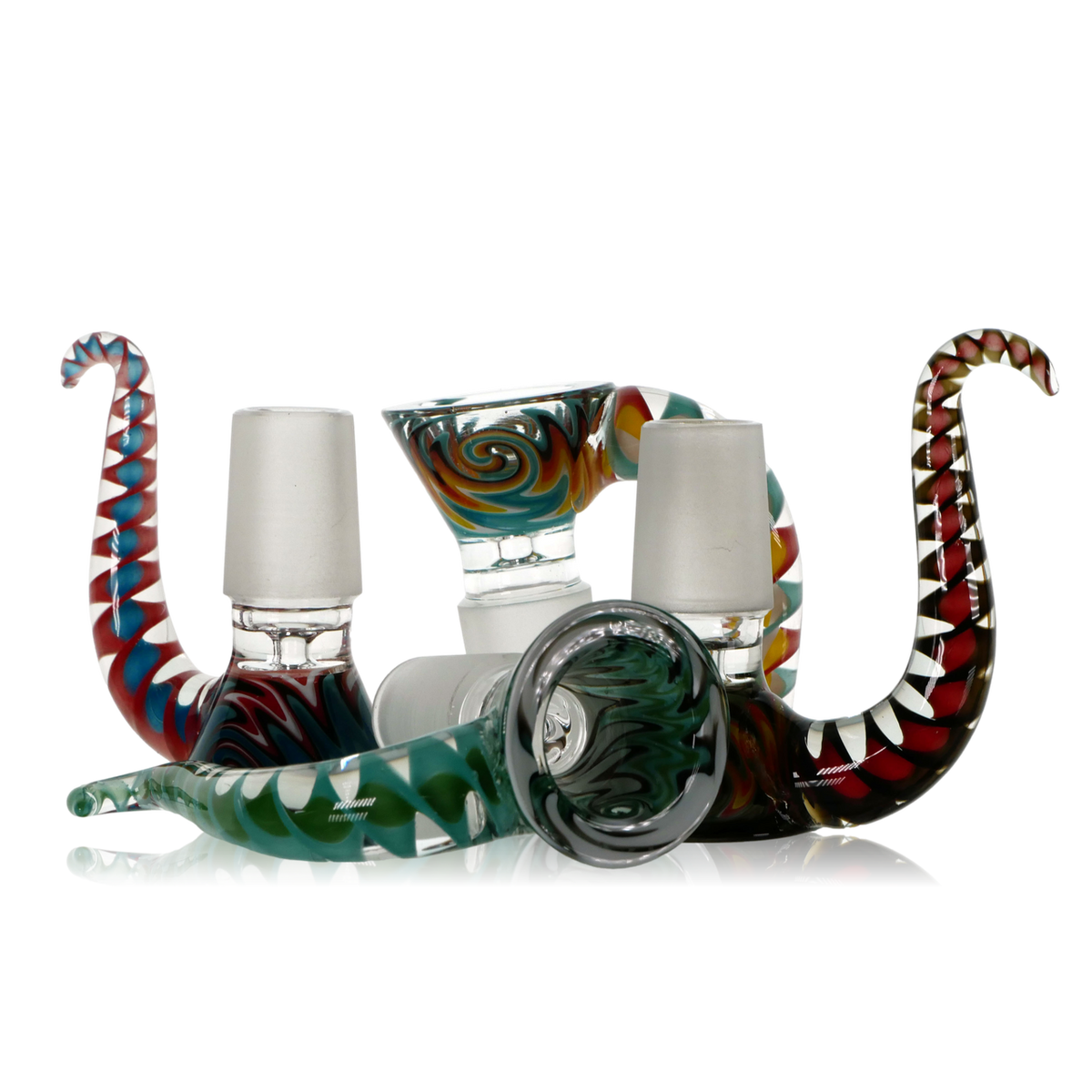 Group of Full Reversal Funnel Glass Bowl Slides