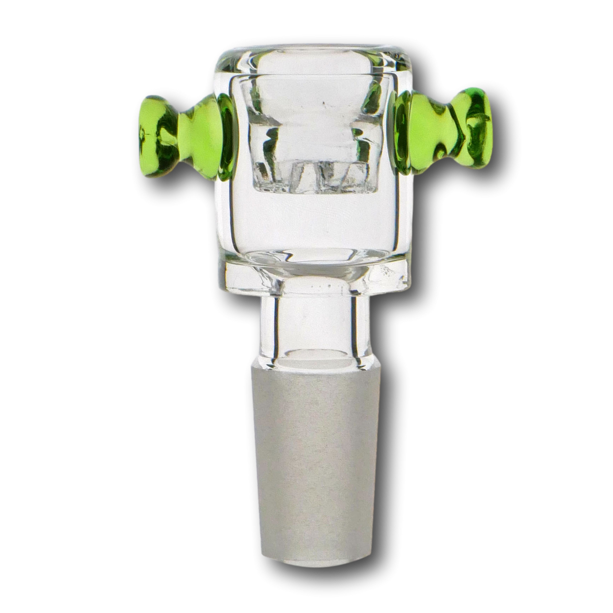 Frankenstein Monster Bolt Glass Bowl Slide with Color Handle Slyme Green