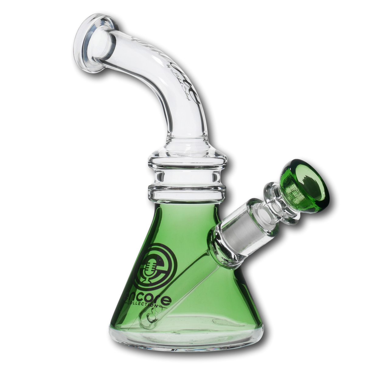 7" Encore Bent Neck Beaker Bong with Fixed Stem