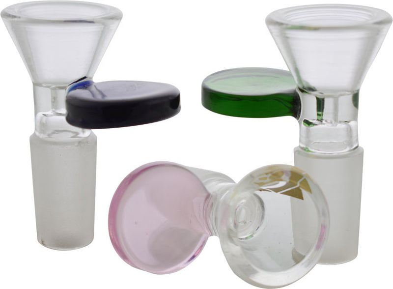 Clear Funnel with Color Disc Handle Bowl Slide