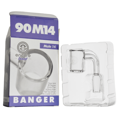 22mm Beveled Male 14mm  90 Degree Quartz Banger