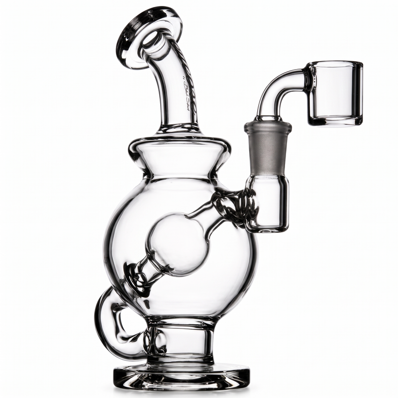 5" Clear Mini Encore Micro 10mm Ball Rig with quartz banger